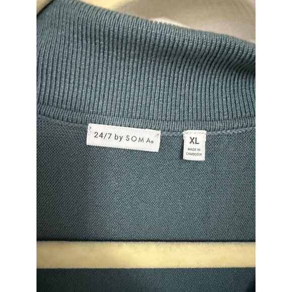 Soma 24/7 XL Premier Knit Sweater Top & Jogger Pant 2 pc Blue Instinct $188 NEW - Picture 5 of 16